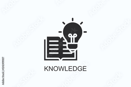 Knowledge Icon Or Logo Isolated Illustration