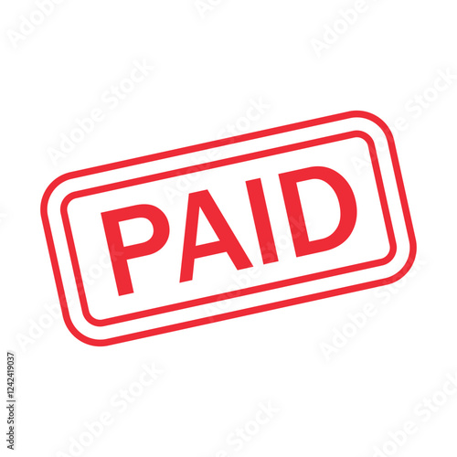paid stamp sign symbol vector icon