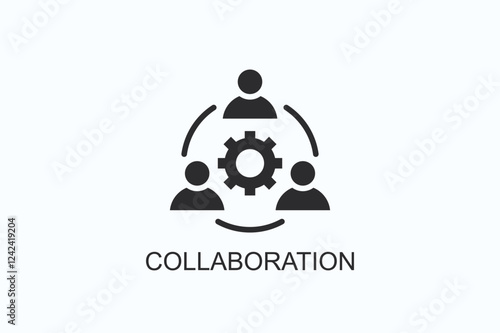 Collaboration Icon Or Logo Isolated Illustration