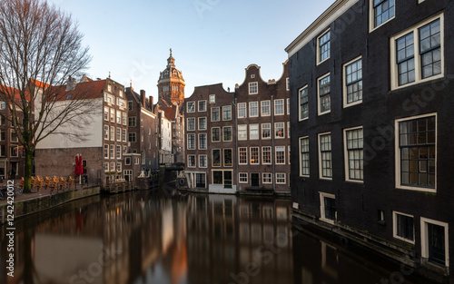 Reflections of Amsterdam's Canal Houses photo