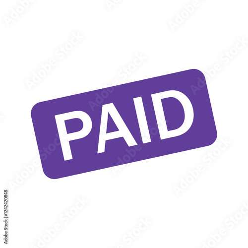 paid stamp sign symbol vector icon