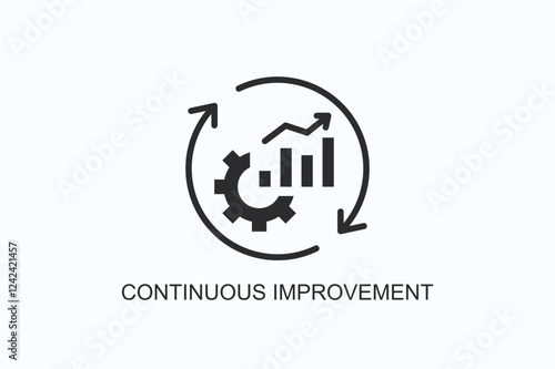 Continuous Improvement Icon Or Logo Isolated Illustration