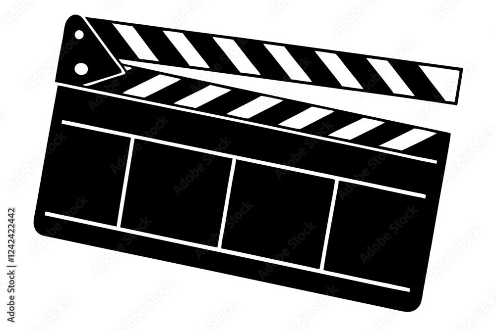 Fototapeta premium movie clapperboard silhouette