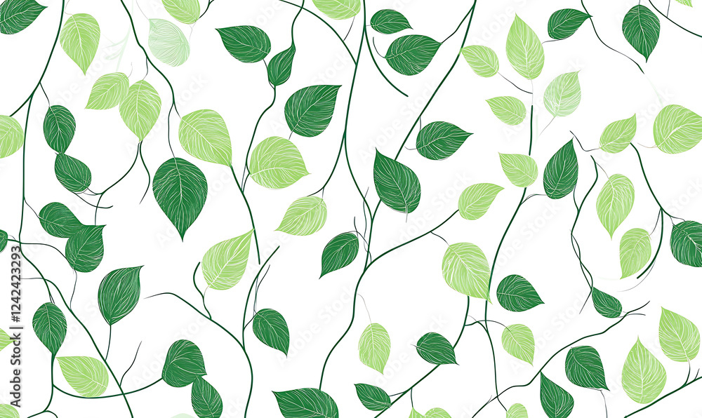 Fototapeta premium flowers and leaves in pictures illustrator2D