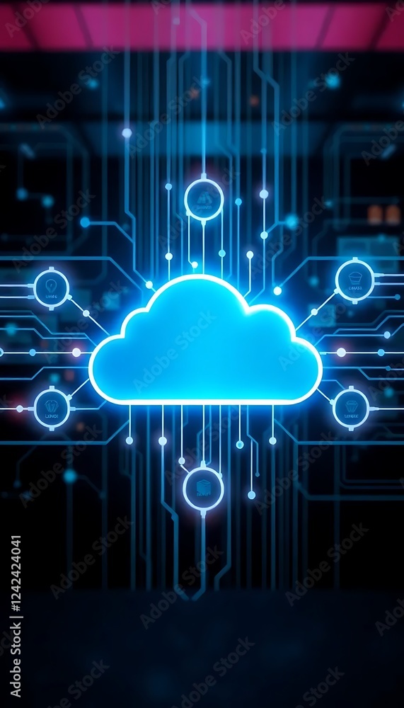 Visual Representation Cloud Technology An Integrated Digital Web Concept Background Visual Representation Cloud Technology An Integrated Digital Web Concept Background