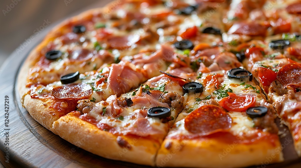 Pizza with mozzarella cheese and tomato sauce on a dark background Pizza with mozzarella cheese and tomato sauce on a dark background