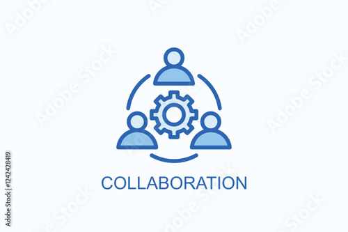 Collaboration Icon Or Logo Isolated Illustration