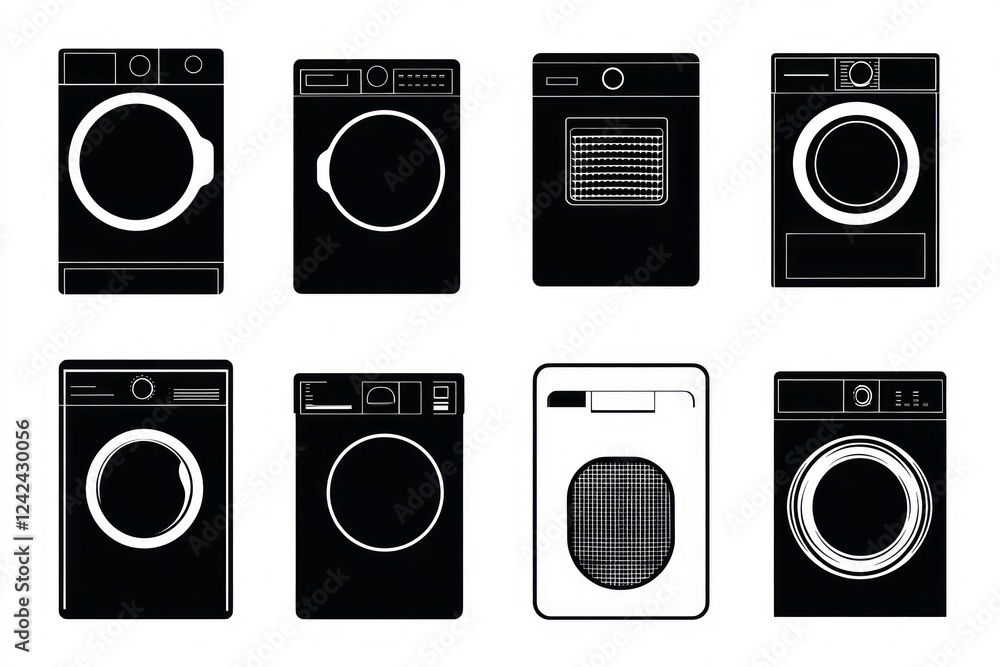 Stylish and Functional Home Appliances: Washing Machines and Dryers - Modern Design Icons Stylish and Functional Home Appliances: Washing Machines and Dryers - Modern Design Icons