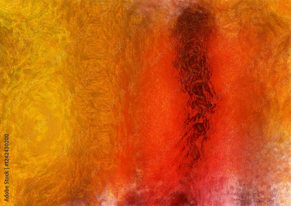 Colorful gradient background with color transitions. Colorful gradient background Chalk illustration gives an impressionist style to the painting.