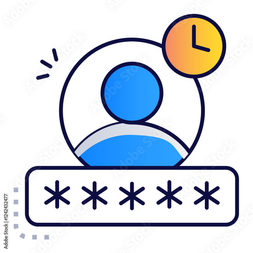 Privilege Escalation Icon, Gaining Administrator Access and Security Exploit Symbol