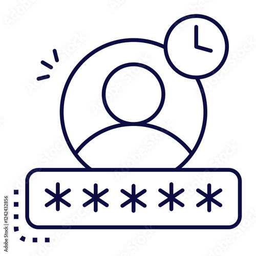 Privilege Escalation Icon, Gaining Administrator Access and Security Exploit Symbol