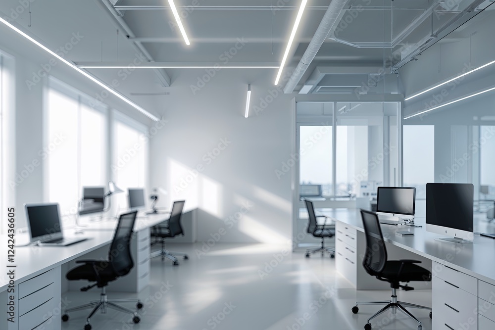 Bright White Ethereal Interior Workspace Design for Visual Inspiration Bright White Ethereal Interior Workspace Design for Visual Inspiration
