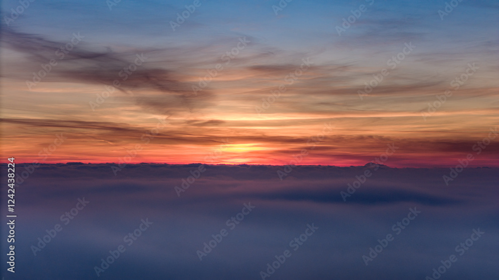 Sunset Through the Cold Fog Sunset Through the Cold Fog