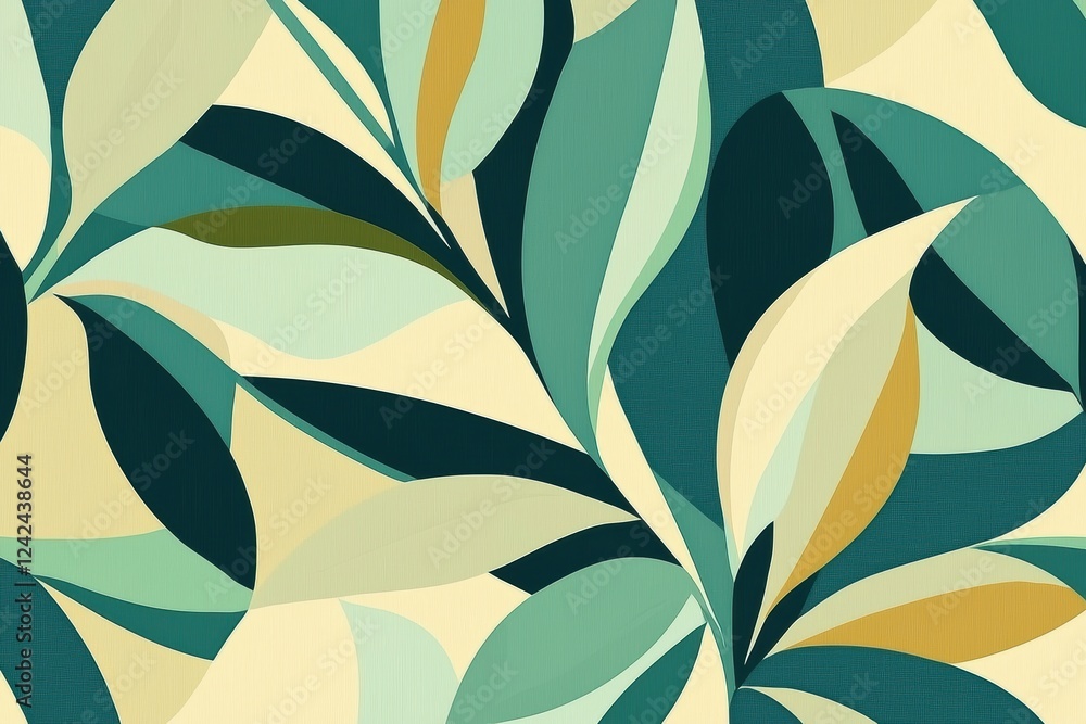 Seamless patterns featuring natural shapes create a chic Nordic aesthetic.
