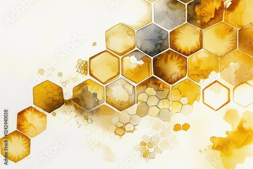 Elegant Honeycomb Pattern on a Clean White Background