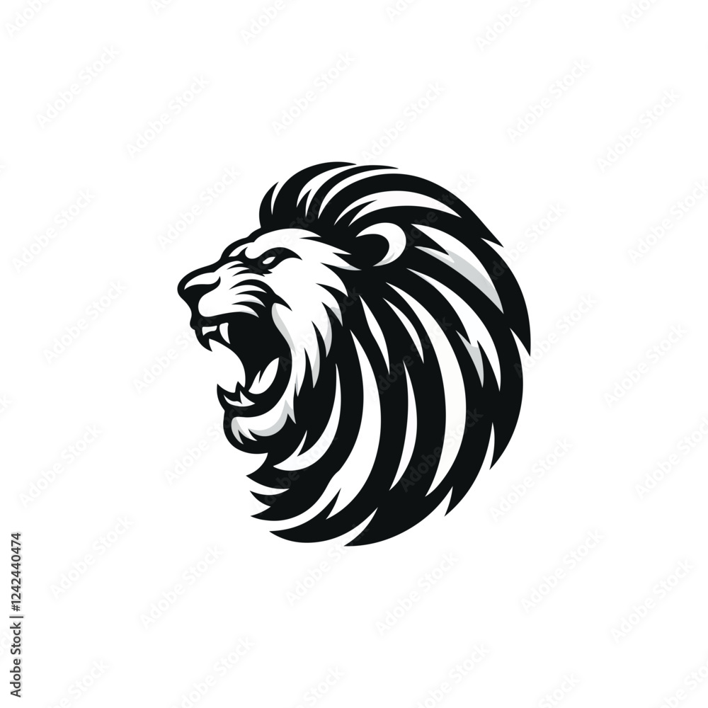 Angry lion head, mascot lion logo design Angry lion head, mascot lion logo design