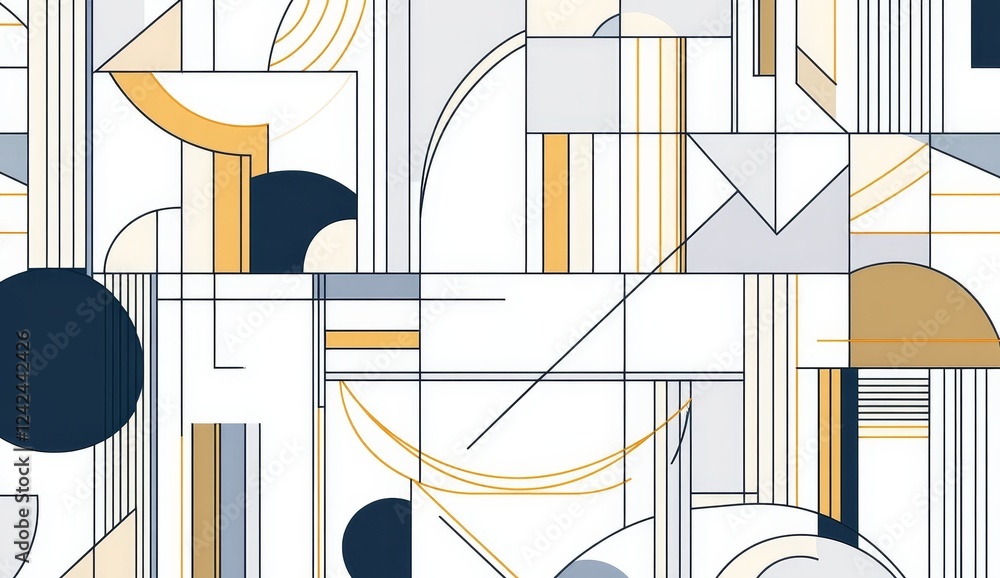 Geometric art deco pattern, seamless design, textile background, website decoration Geometric art deco pattern, seamless design, textile background, website decoration