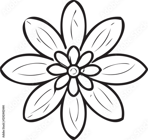 A delicate and elegant flower pattern icon, perfect for adding a touch of beauty and nature to your designs. Ideal for backgrounds, branding, packaging, or decorative elements.