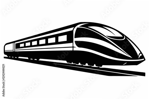 high speed train  silhouette