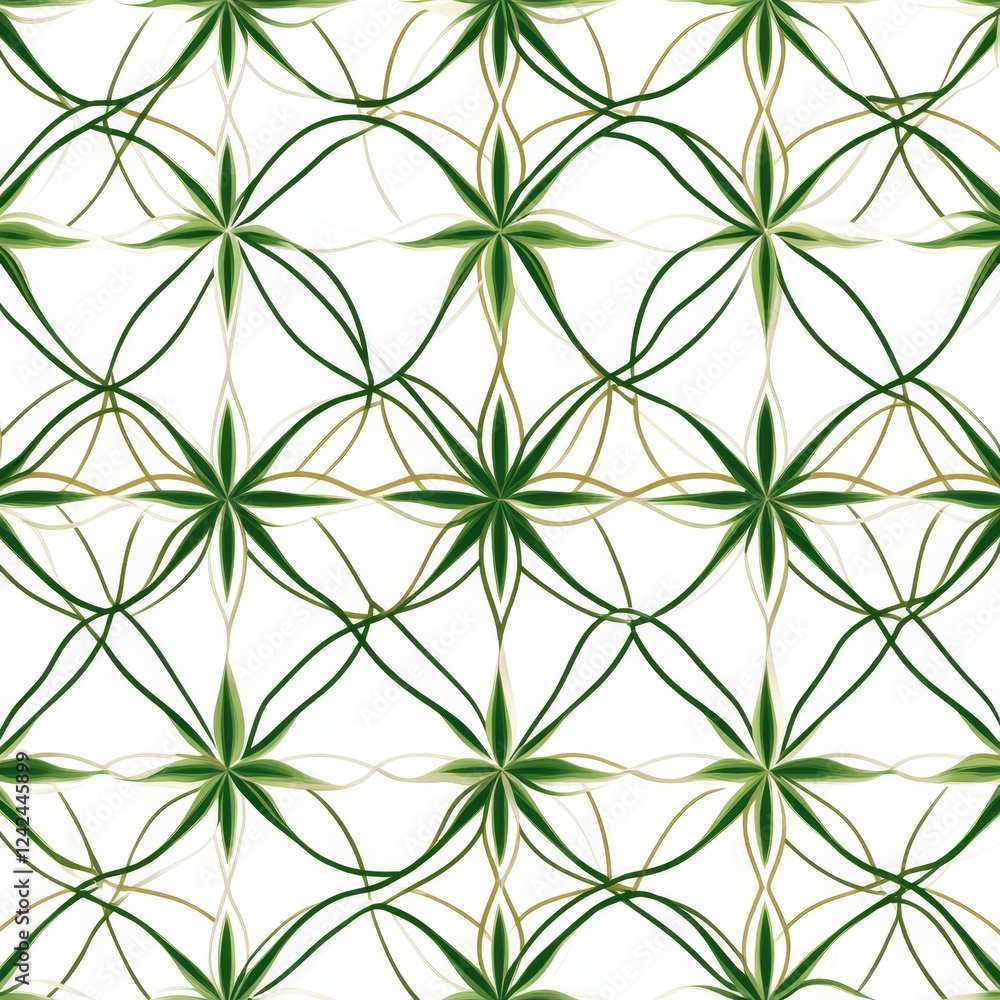 Green floral seamless pattern textile design Green floral seamless pattern textile design