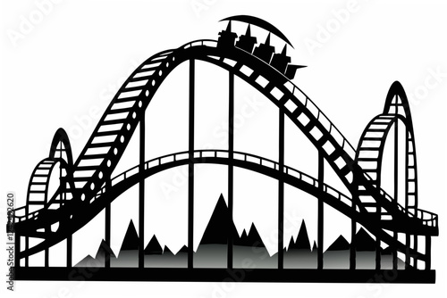 rollercoaster  silhouette