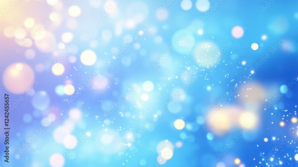 Obraz premium Wide blue abstract background with gradient light effects, creating an elegant and spacious design concept