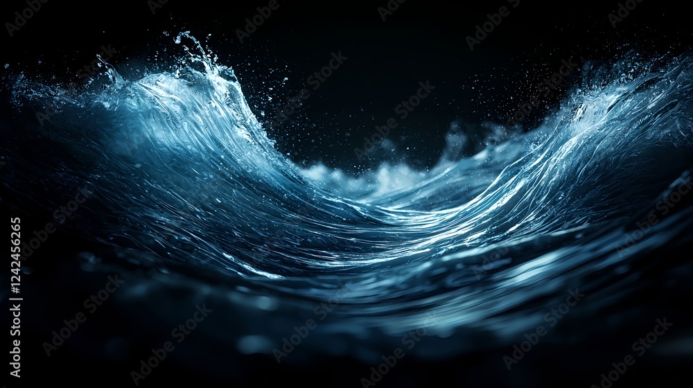 Dark Blue Ocean Wave Abstract Background Dark Blue Ocean Wave Abstract Background