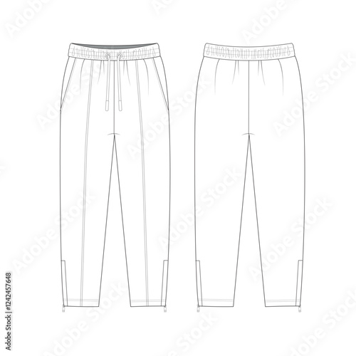 sweat pants mockup template clothing vector design