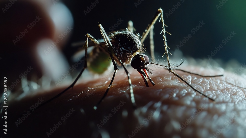 custom made wallpaper toronto digitalMacro Photography of a Mosquito Feeding on Human Skin