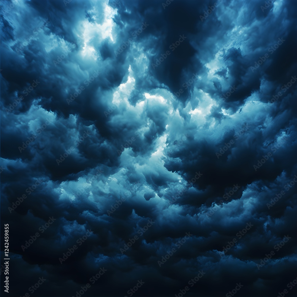 Fototapeta premium Dark Stormy Sky with Heavy Cloud Formations