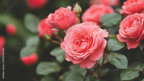 Wallpaper Mural Frame of luxurious red roses in full bloom, Generative AI Torontodigital.ca