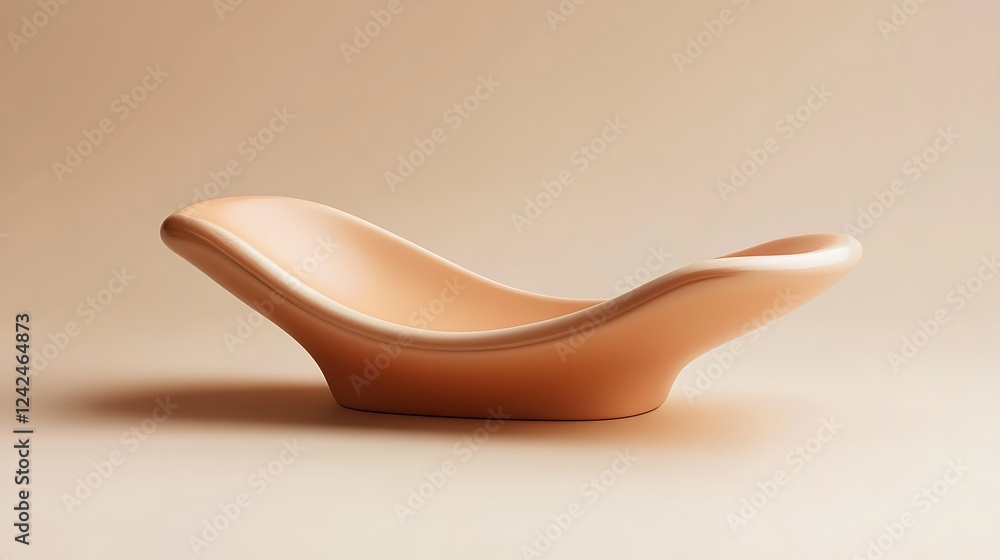 Beige ceramic bowl, studio shot Beige ceramic bowl, studio shot