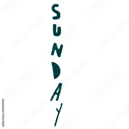 Happy Sunday lettering vector illustration. hand drawn lettering. Happy Sunday typography text vector illustration church-style  doodle decoration
