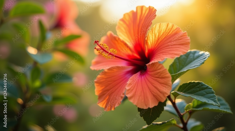 A close-up shot of a hibiscus flower A close-up shot of a hibiscus flower