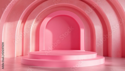 3D podium  valentine elements background , valentine's day concept banner