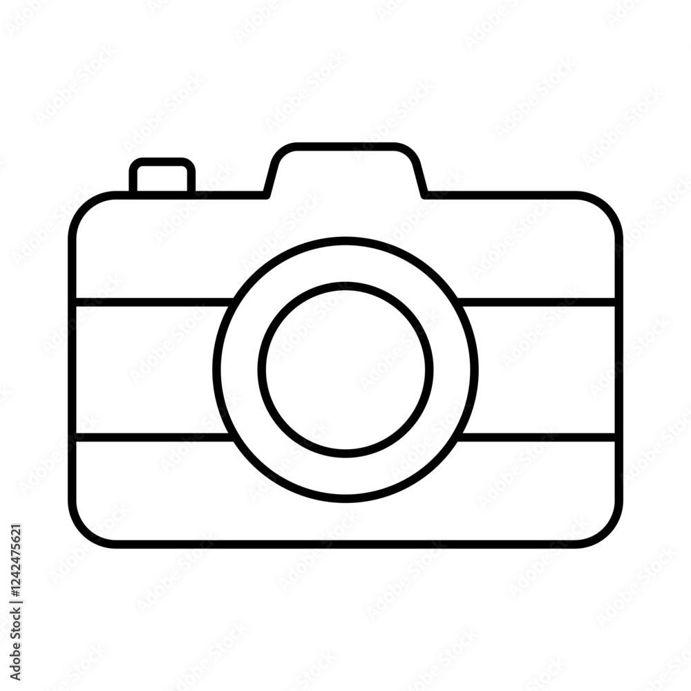 Camera Line Icon. Device, Technology, Smart Device, AI Line Editable Stroke Icons Camera Line Icon. Device, Technology, Smart Device, AI Line Editable Stroke Icons