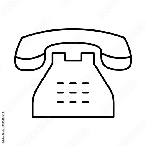 Landline Phone Line Icon. Device, Technology, Smart Device, AI Line Editable Stroke Icons