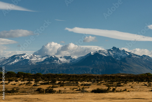 background mountains in patagonia photo