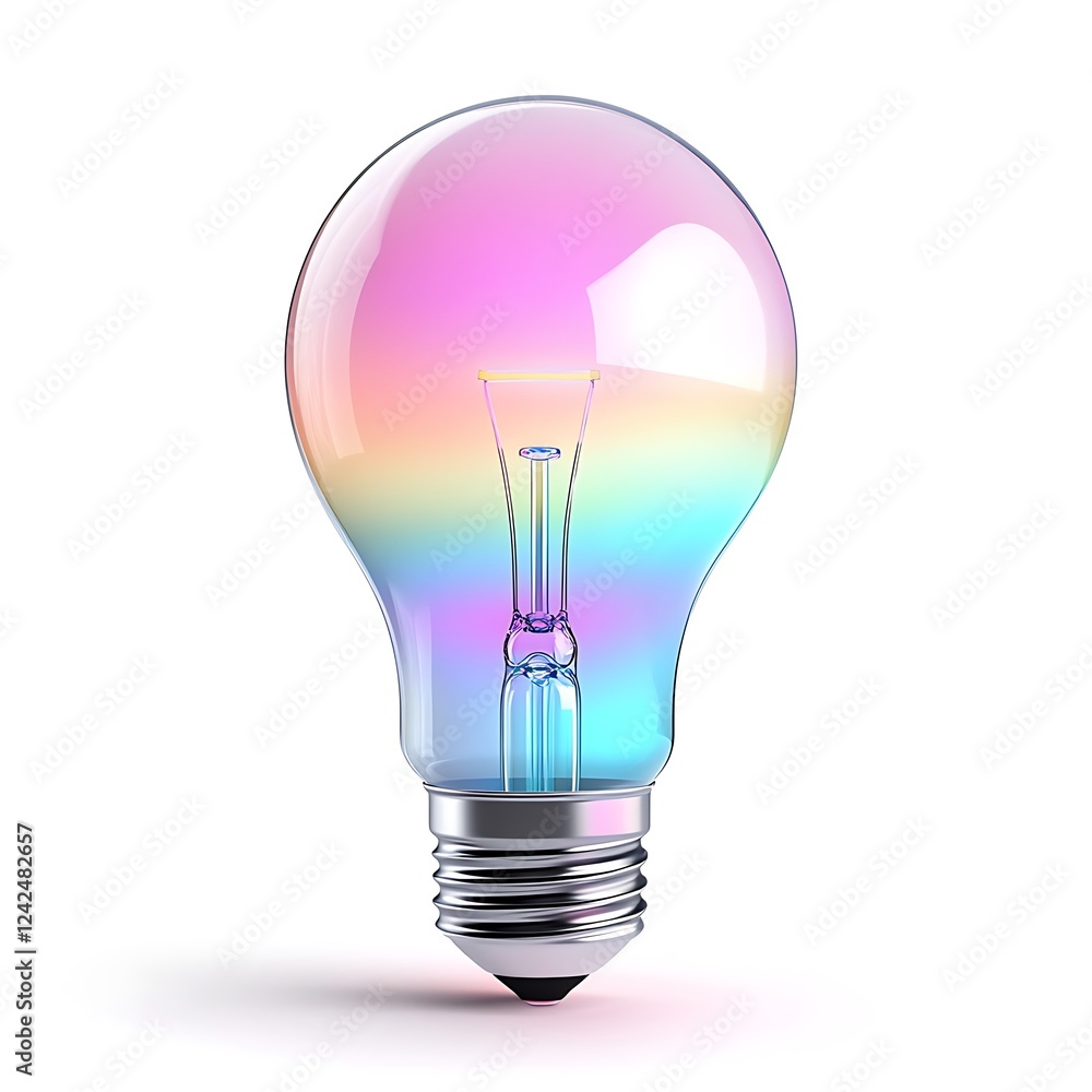 Fototapeta premium 3D Render of a Bluetooth Smart Light Bulb, Isolated on White Background