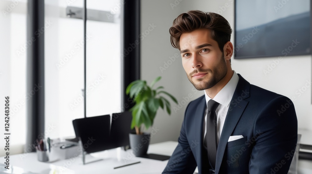 Young beautiful businessman. Elegant handsome model. Fashion Man portrait. Man in suit, attractive businessman, business style. Portrait of a guy in an expensive business suit. Young beautiful businessman. Elegant handsome model. Fashion Man portrait. Man in suit, attractive businessman, business style. Portrait of a guy in an expensive business suit.