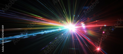 Isolated capture of a single photon emission as a bright flash on a camera sensor.