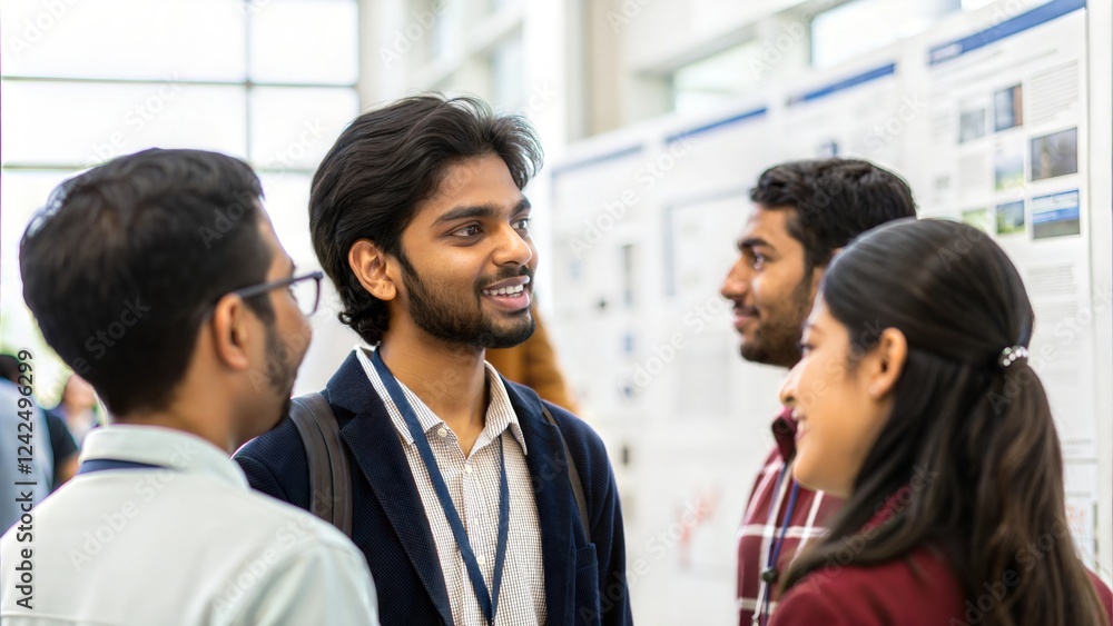 Indian Students Networking at Academic Event
Indian Students Networking at Academic Event