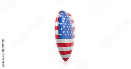 Rotating USA flag heart