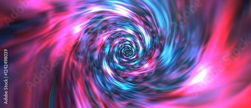 Colorful and abstract spiral hypnotic whirlpool shape background photo