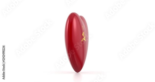 Rotating USSR flag heart