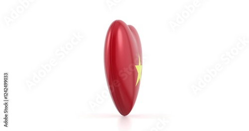 Rotating Vietnam flag heart