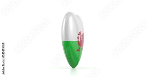 Rotating Wales flag heart
