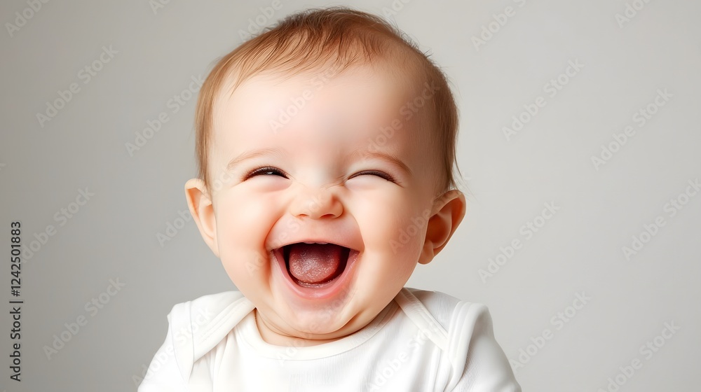 Extreme close up of a happy chubby cheeked baby s face filled with a soft warm glow and a delightful gleeful expression that radiates pure joy and innocence Extreme close up of a happy chubby cheeked baby s face filled with a soft warm glow and a delightful gleeful expression that radiates pure joy and innocence