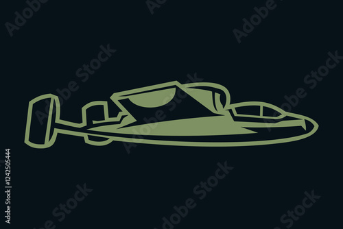 german world war II fighter jet vector illustration. simple icon