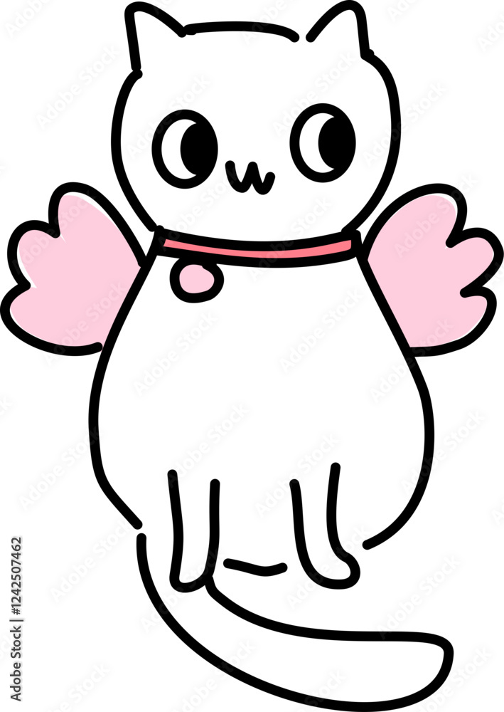 Cat Cupid angel cartoon valentines Cat Cupid angel cartoon valentines